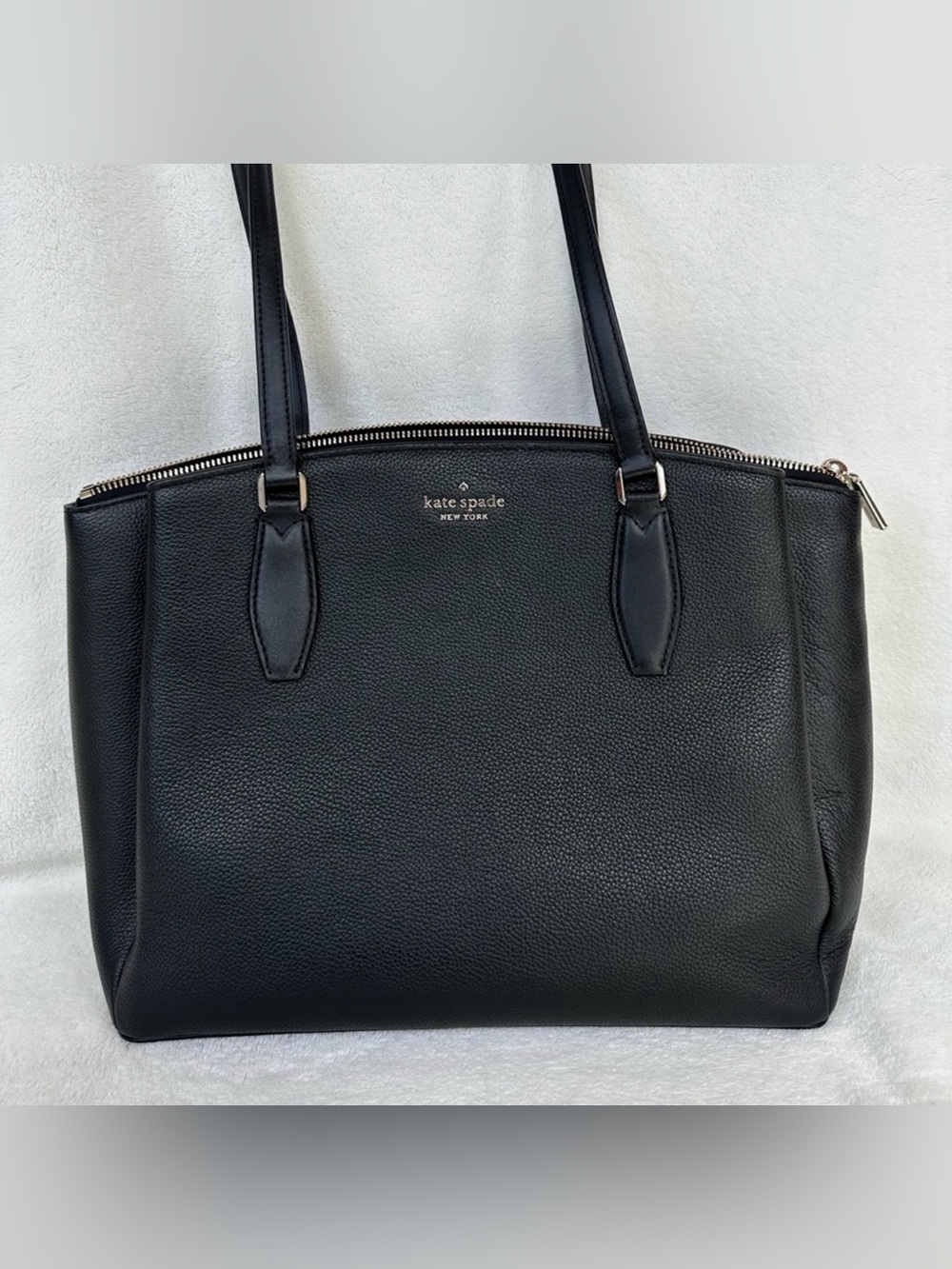kate spade Black Pebbled Leather Tote